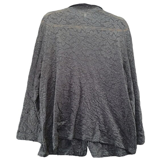 John Paul Richard Womans Button Up Black Size 2X Nylon Blend Long Sleeve Sheer - Picture 2 of 12